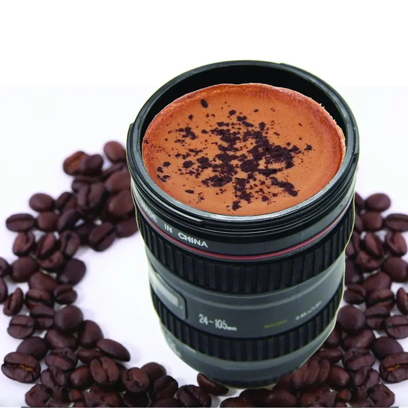 0720 Camera Lens–Inspired Thermal Coffee Mug & Flask With Secure Lid 1