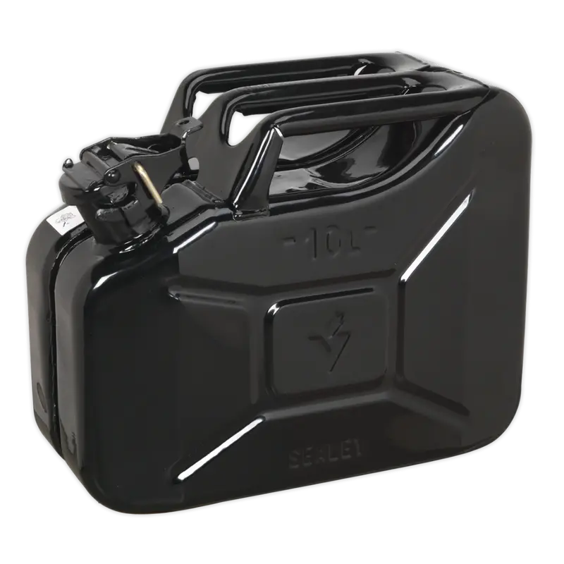 10-Litre Black Jerry Can – Corrosion-Resistant, Dual-Port Design 1