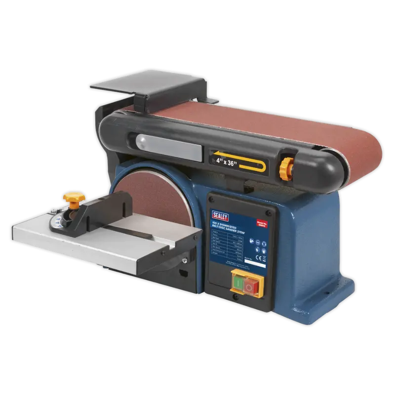100X915Mm Belt-Disc Sander With 150Mm Disc, 370W, 230V 1