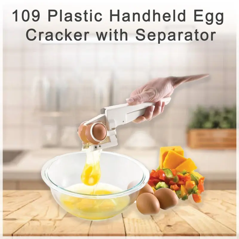 109 Ergonomic Egg Cracker And Yolk Separator – Handheld Kitchen Tool 1
