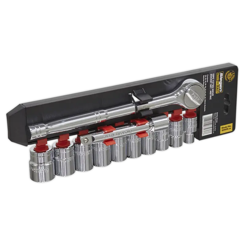 12-Piece Metric Socket Set – 1–2" Square Drive, 6-Point Walldrive® Design 1