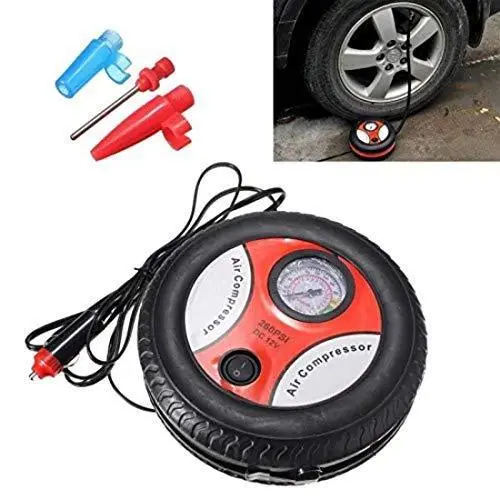 12V Dc Portable Tire Inflator – Digital Pressure Gauge Air Compressor For Cars And Bikes 1
