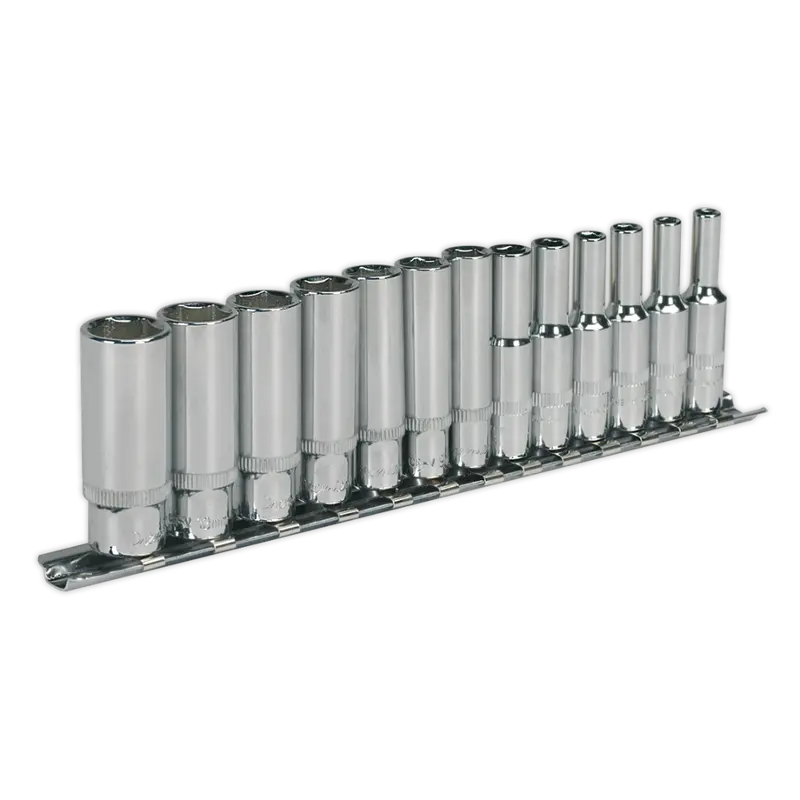 13-Piece Metric Socket Set – 1/4" Drive, 6-Point Deep Walldrive® Design 1