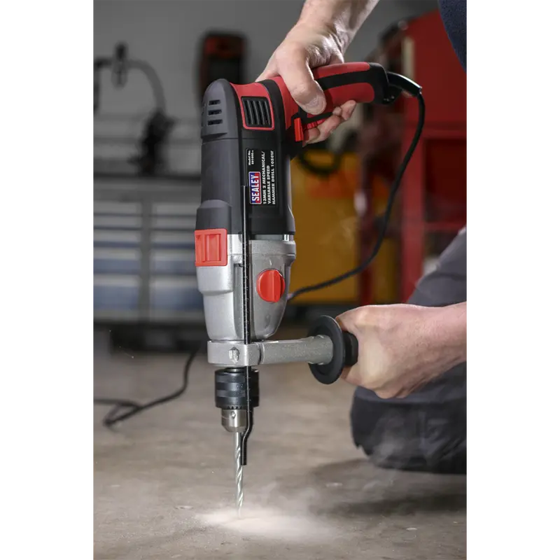 13Mm Variable-Speed Hammer Drill (1050W, 230V) With Mechanical Gear Shift 1