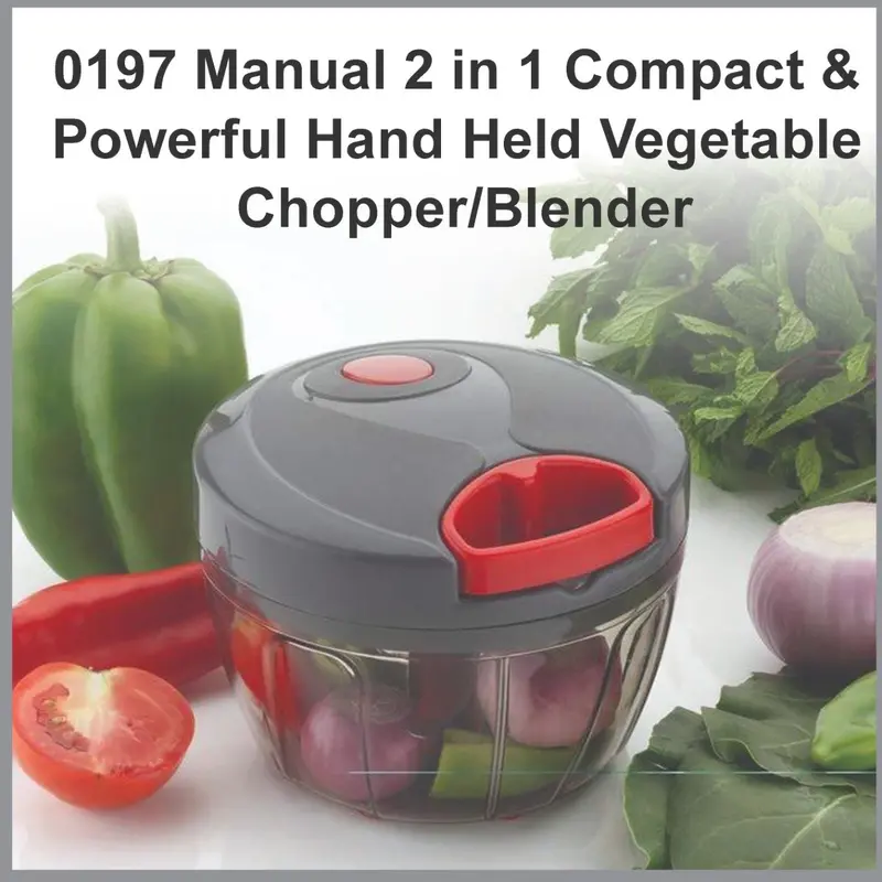 2-In-1 Handheld Chopper & Blender – Compact Manual Food Processor 1