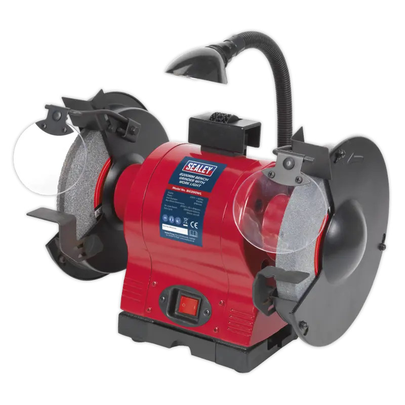200Mm Bench Grinder With Integrated Work Light – 550W, 230V 1