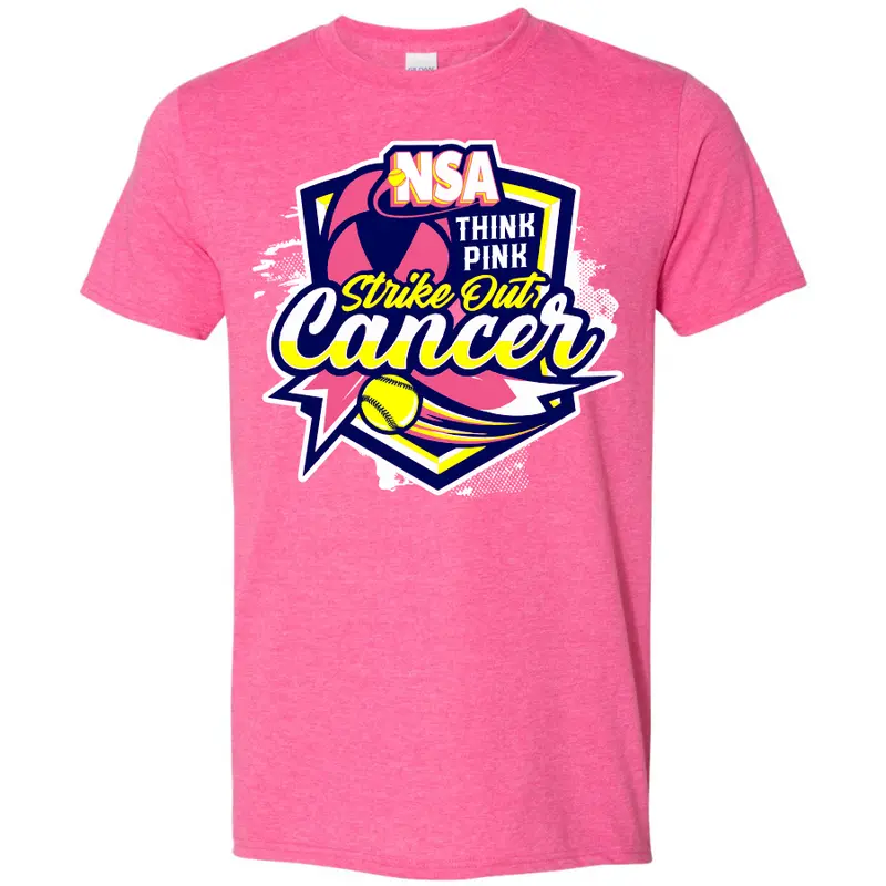 2025 Nsa Think Pink Strike Out Cancer Fastpitch Tournament Tee – Awareness Edition 1