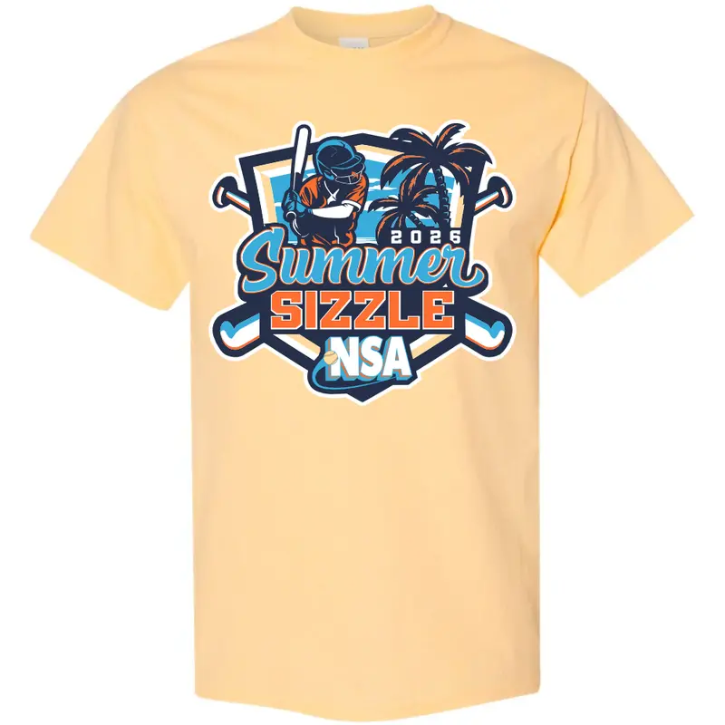 2026 Nsa Summer Sizzle Fastpitch Tournament Official T-Shirt 1