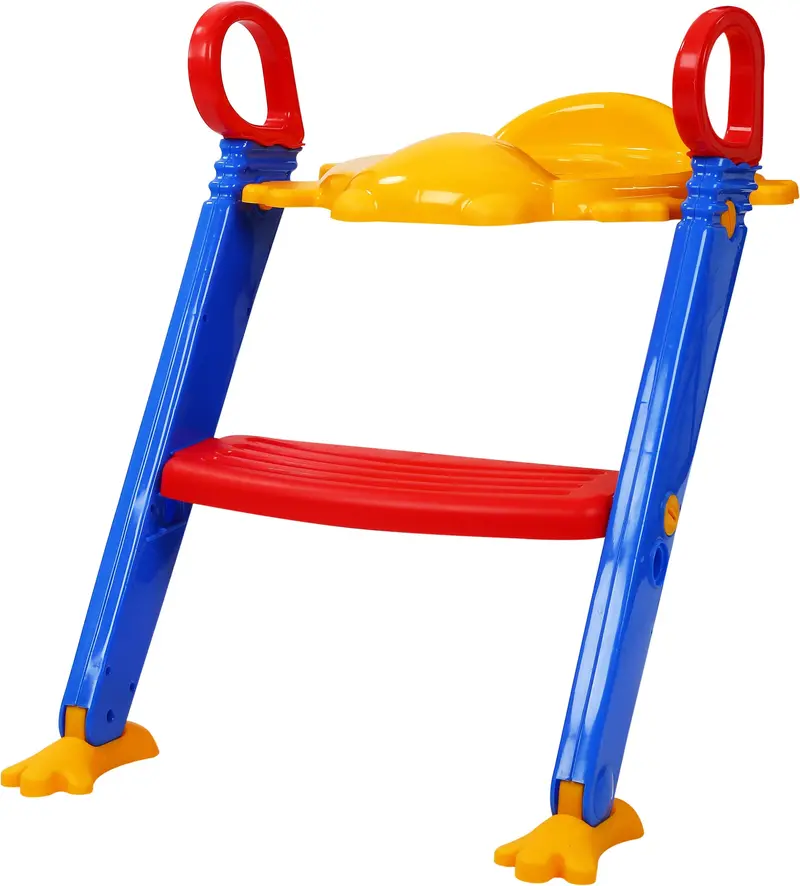 3-In-1 Toddler Potty Training System With Adjustable Step Stool And Colorful Seat 1