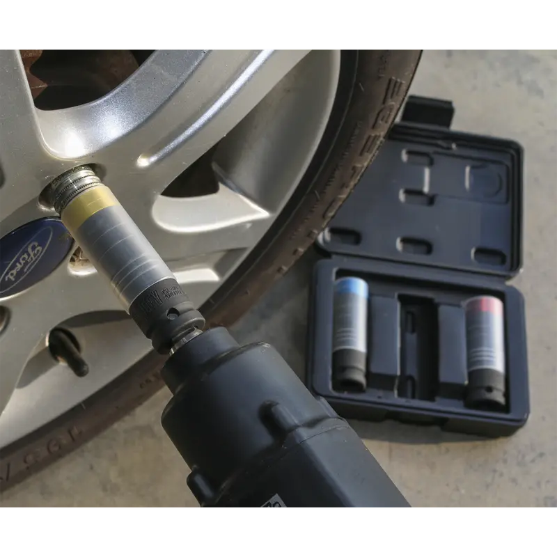 3-Piece Ultra-Power Alloy Wheel Impact Socket Set – 1/4" Square Drive 1