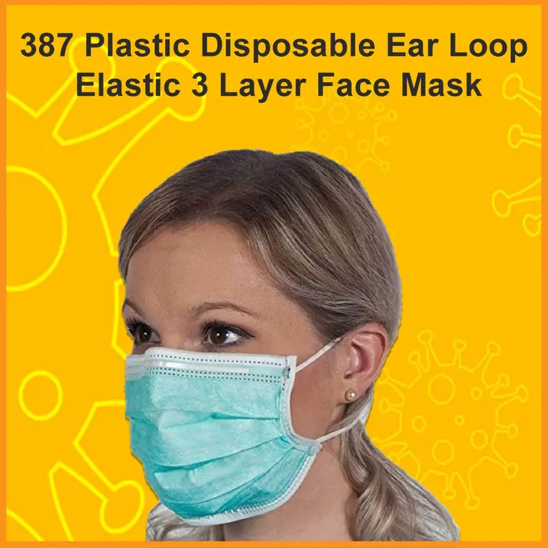 3-Ply Disposable Face Mask – Blue Earloop Surgical-Style Protection 1