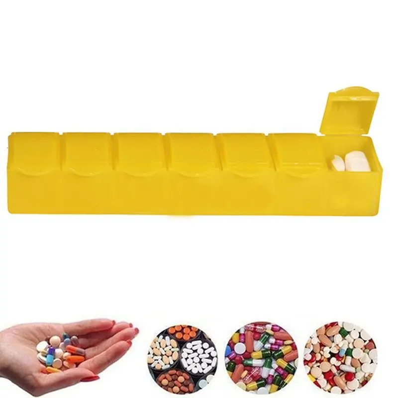 347 Weekly Pill Organizer – 7-Compartment Medication Tracker Box 1