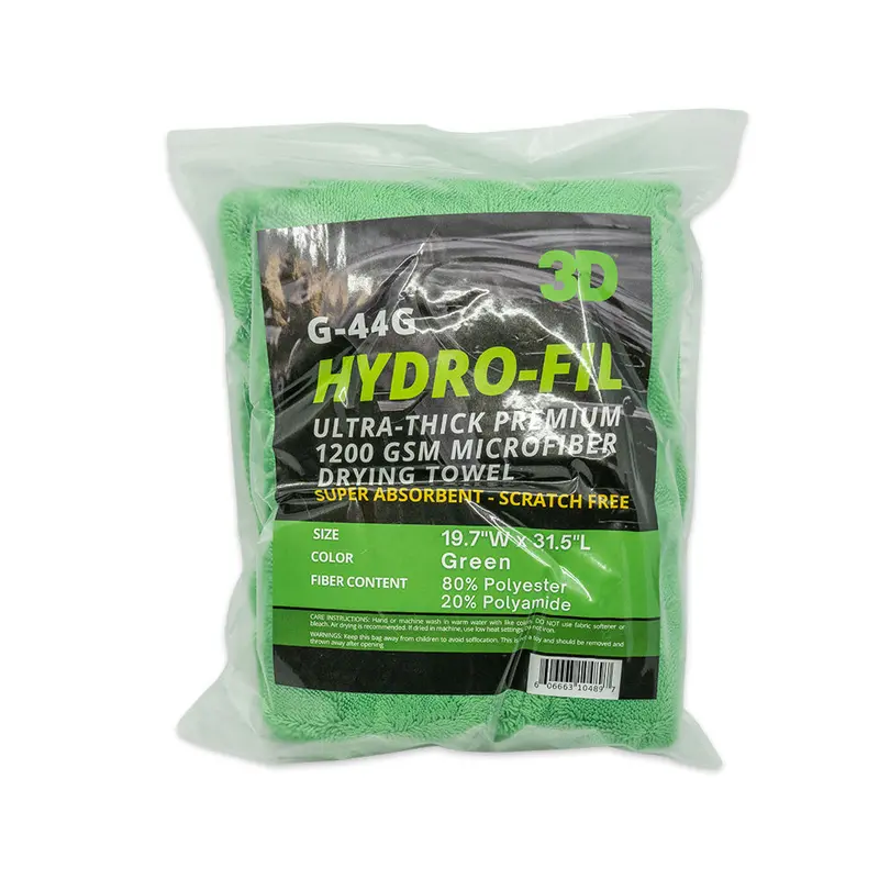 3D Green Hydro-Fil Microfiber Towel – Ultra-Absorbent Premium Grade 1