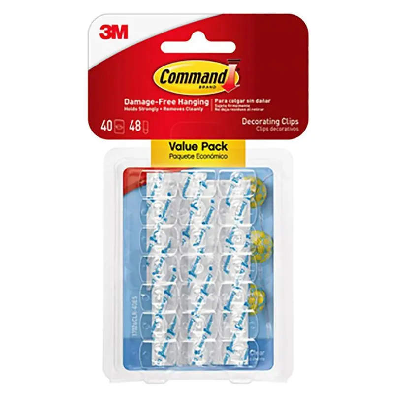 3M Command Clear Decorating Clips Value Pack – Transparent 1