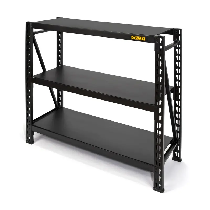 4-Foot Black Steel 3-Shelf Industrial Storage Rack 1