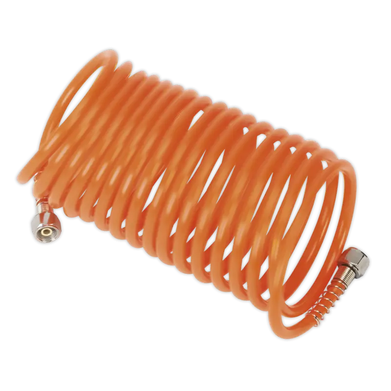 5-Metre Pe-Coated Coiled Air Hose (Ø5Mm) With 1/4" Bsp Fittings 1