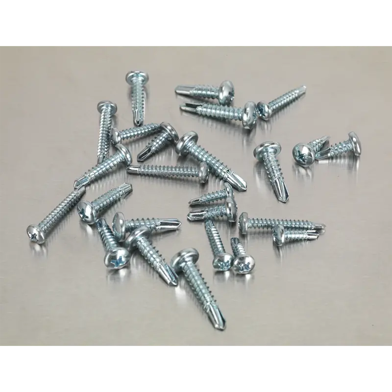 500-Piece Phillips Pan Head Self-Drilling Screws – Din 7504N Zinc Finish 1