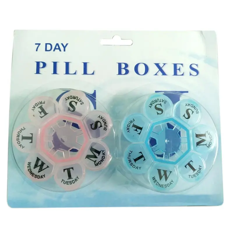 7-Day Portable Pill Organizer With Built-In Splitter For Medication Management 1