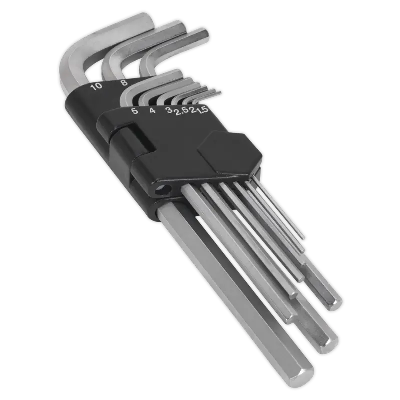 9-Piece Long-Reach Hex Key Set – Metric Sizes 1