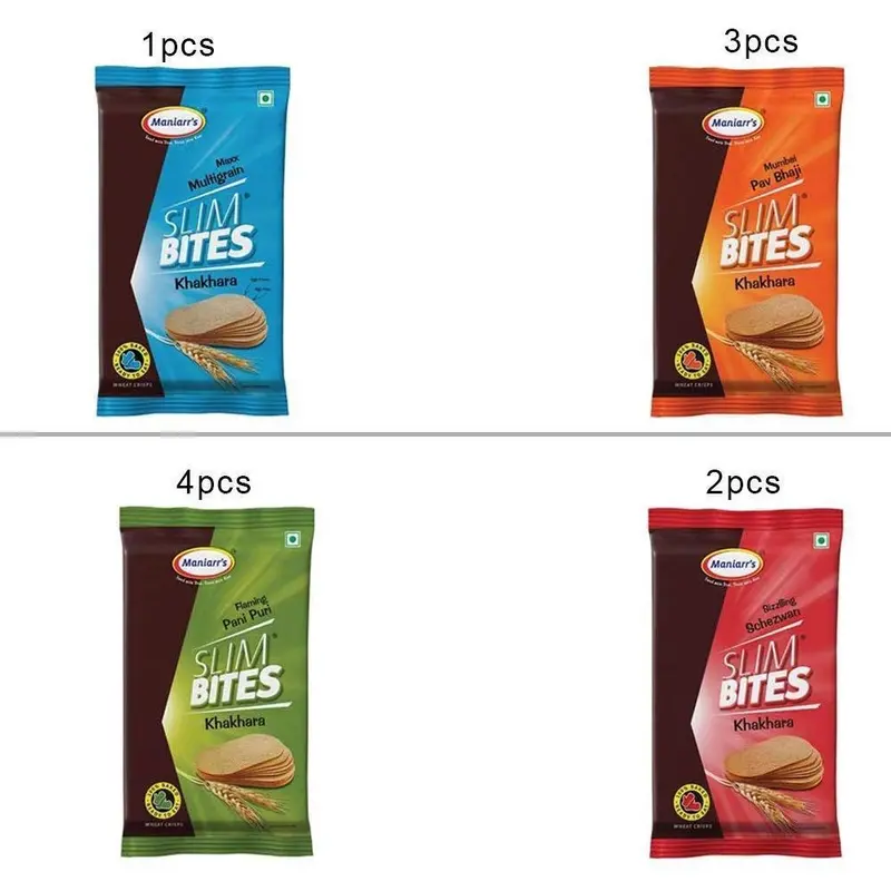 A3 Slim Khakhra Snack Pack – Crispy Whole Wheat Crackers (8 Count) 1
