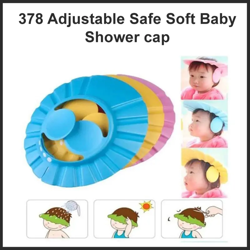 Adjustable Baby Shower Cap – Soft, Leak-Proof Infant Hair Washing Hat With Secure Fit 1
