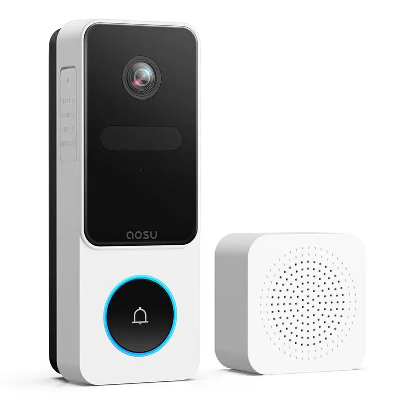 Aosu V8E Se Smart Video Doorbell – Crisp White Finish 1
