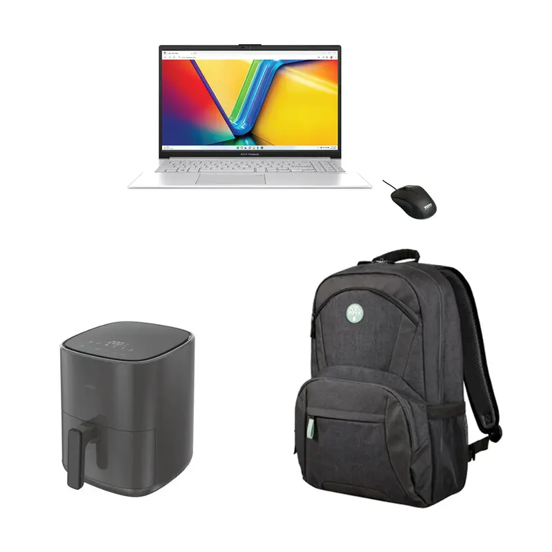 Asus Vivobook Go 15 Laptop Bundle – Intel Core I3, 15.6" Fhd, 8Gb Ram, 128Gb Ssd, Cool Silver 1