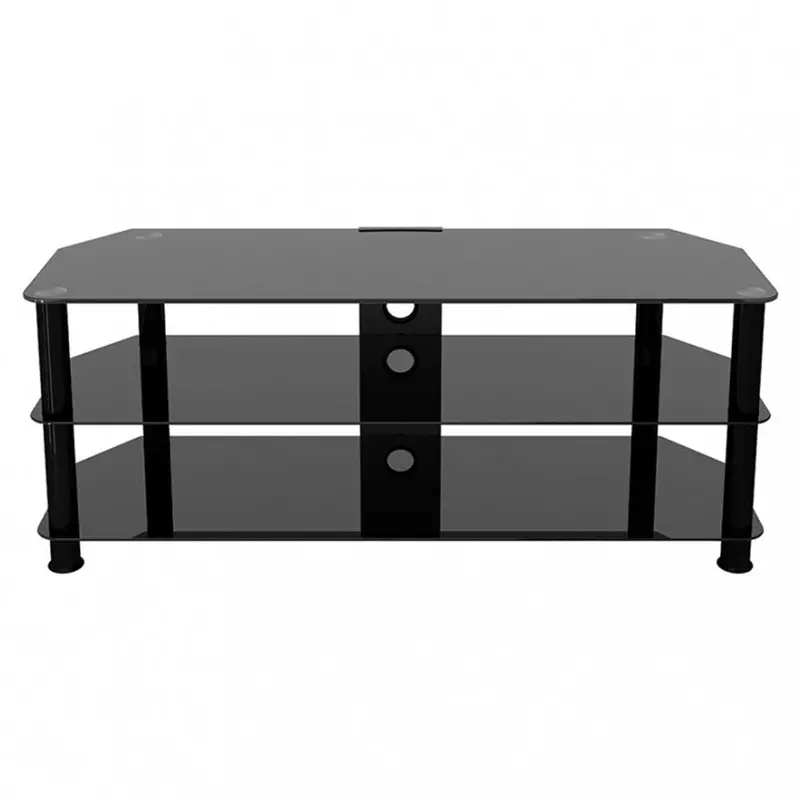 Avf Sdc1250Cmbb Corner Tv Stand – Tempered Glass, Supports Up To 60", Black Finish 1