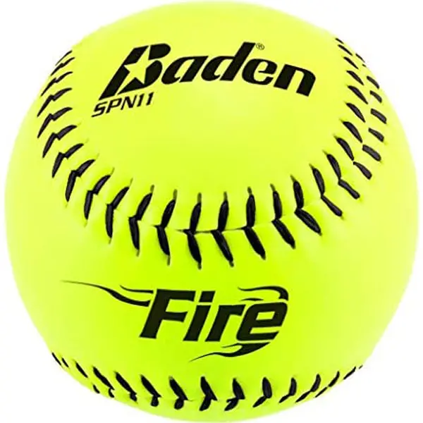 Baden Nsa Fire Icon 11-Inch Synthetic Slowpitch Softballs – 44/400 Compression 1