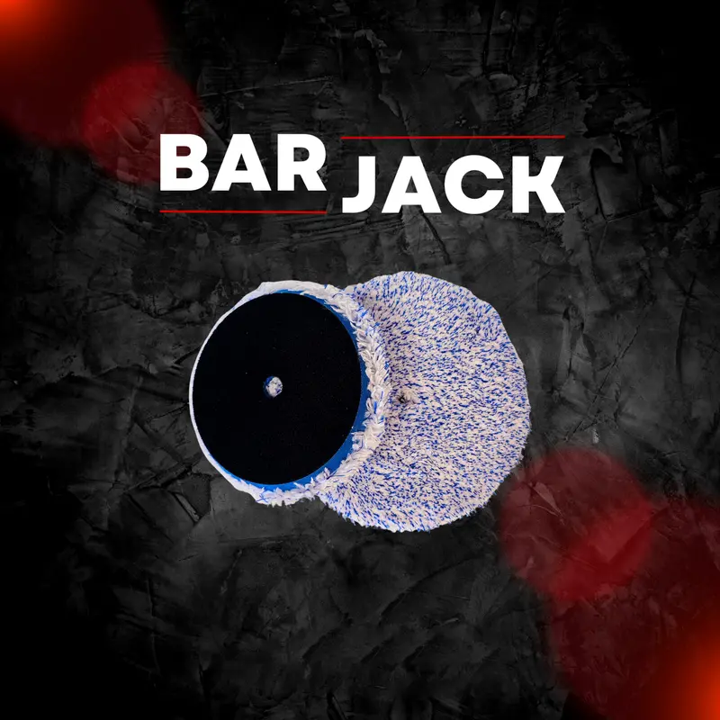 Barjack Blue/White Dual-Purpose Microfiber Foam Pad (5" & 6") 1