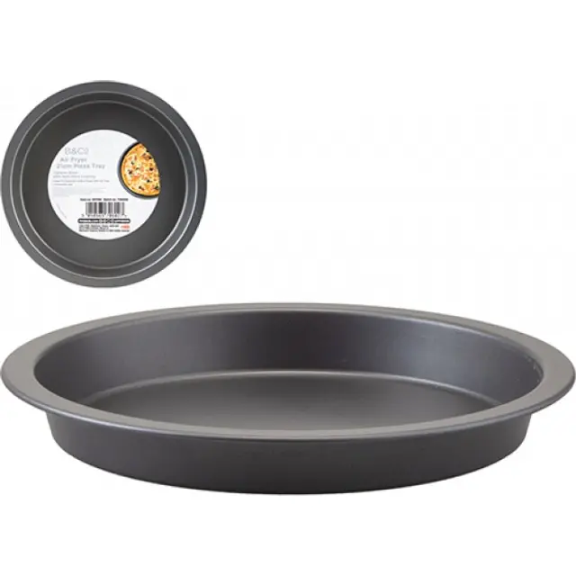 B&Co Air Fryer Pizza Tray – Non-Stick Graphite Baking Pan For Crispy Results 1