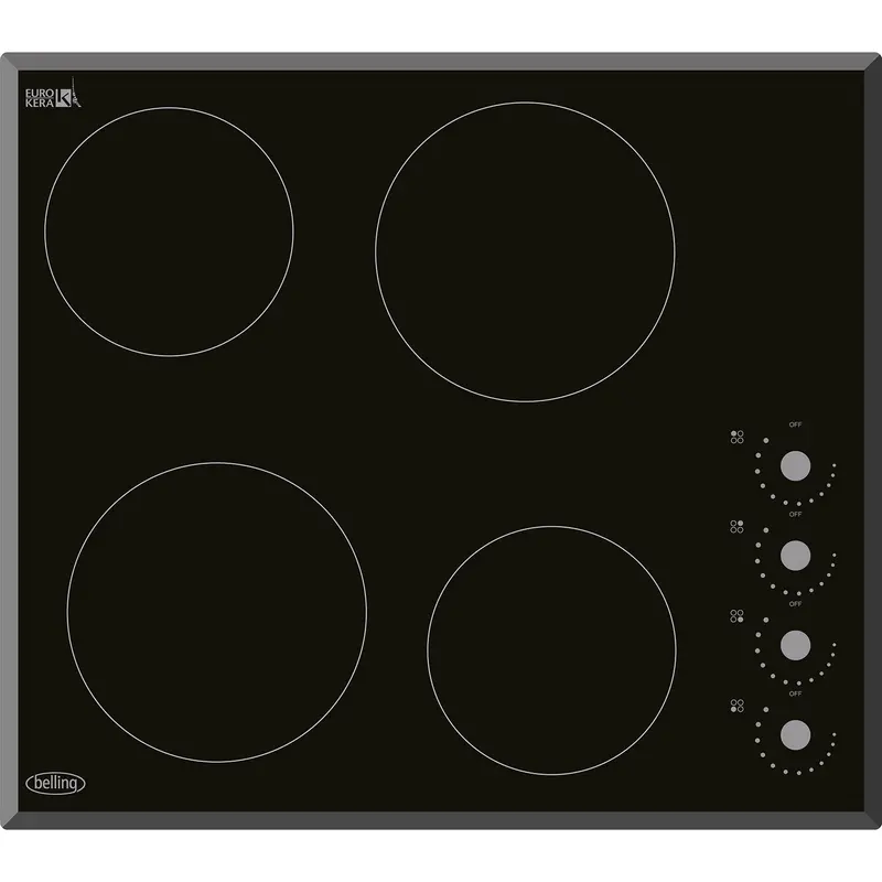 Belling Bch60Rb 60Cm Ceramic Cooktop – Four-Zone Black Hob 1