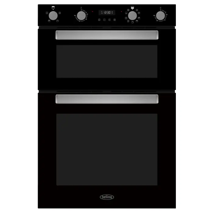 Belling Bi904Mfbk Built-In Double Oven – 110L Black Convection & Fan Oven 1