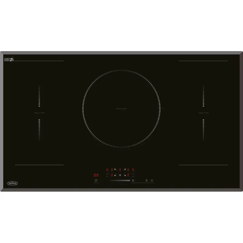 Belling Bih90Tb 90Cm Black Induction Hob – 5-Zone Cooktop 1