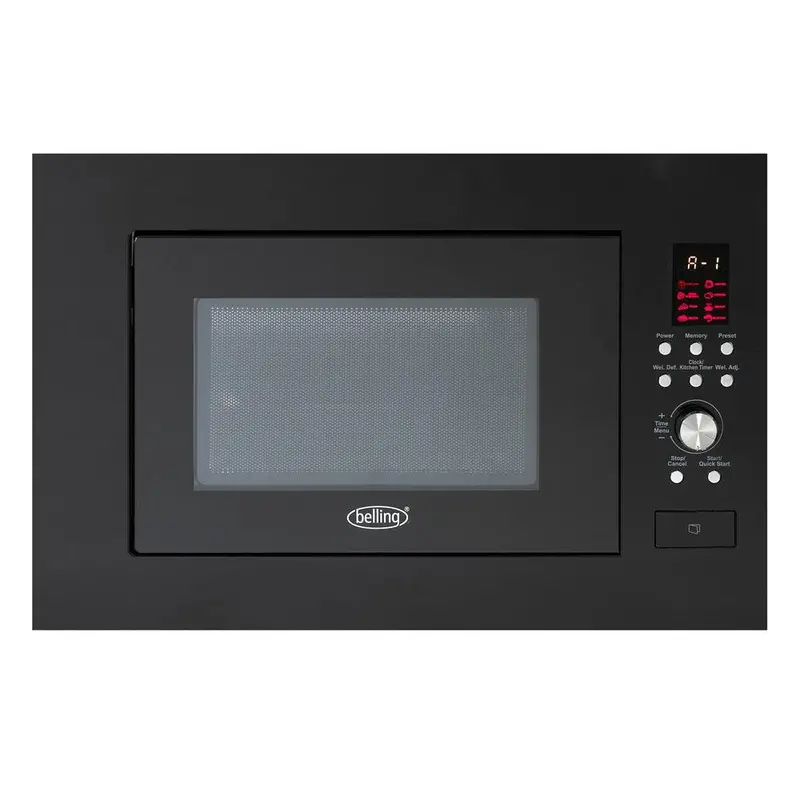 Belling Bim60Blk 23L Built-In Microwave Oven – Minimalist Black Design 1