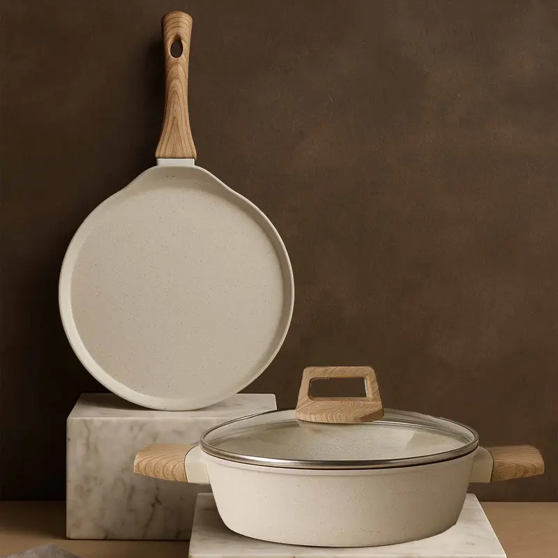 Belmont Ceramic Pair: Kadai & Tawa – Non-Toxic Coating 1