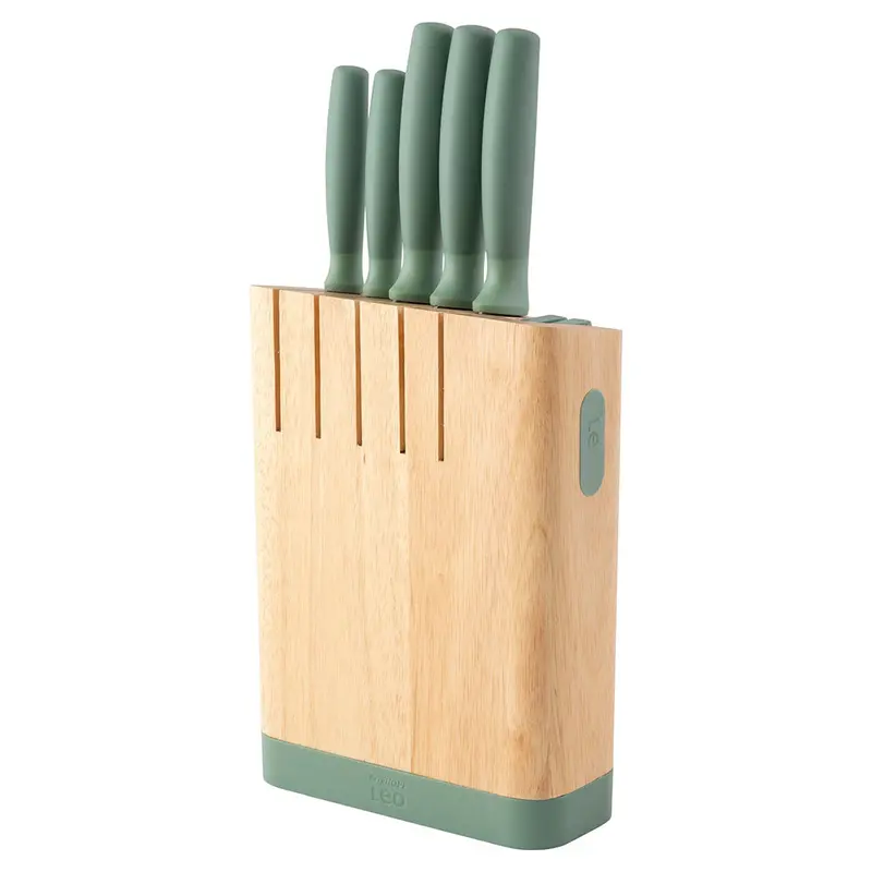 Berghoff Forest Leo Knife Block Set – 6-Piece Green Kitchen Collection 1