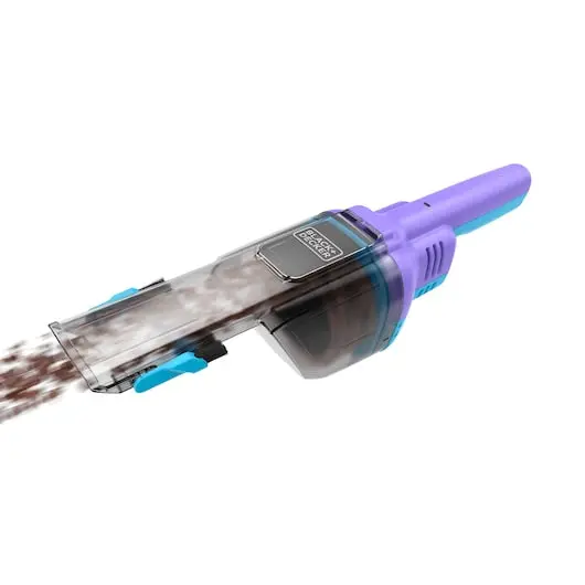 Black+Decker Nvd220Bp-Gb 7.2V Handheld Vacuum – Cordless, 2.0Ah Battery, Lavender & Purple Accents 1
