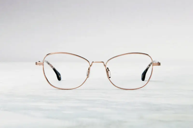Bologna Eyewear With Pink Gold Metallic Finish 1