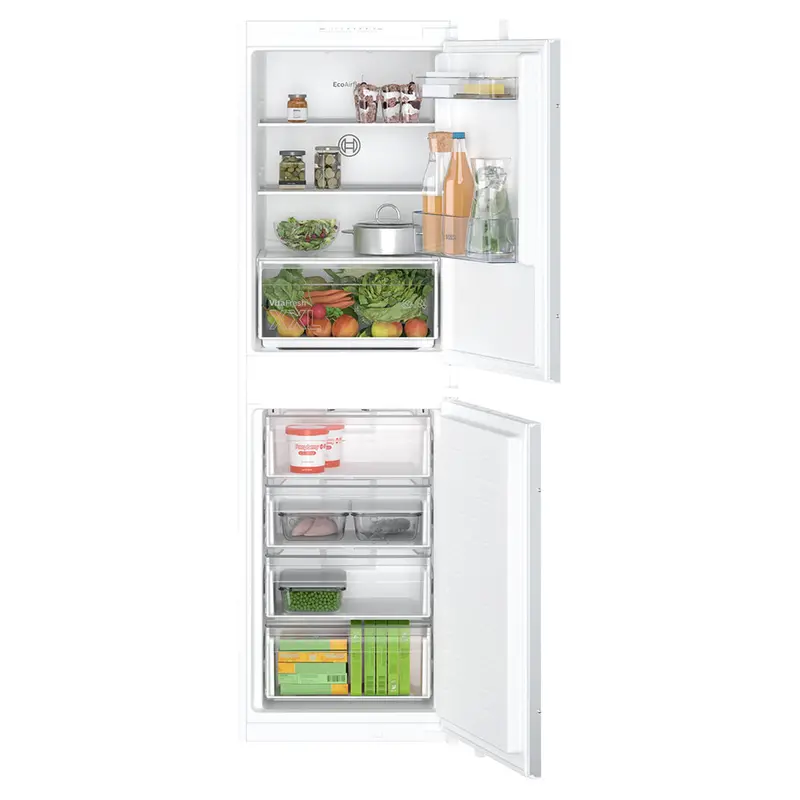 Bosch Kin85Nse0G Series 2 249L Frost-Free Built-In Fridge Freezer In White 1