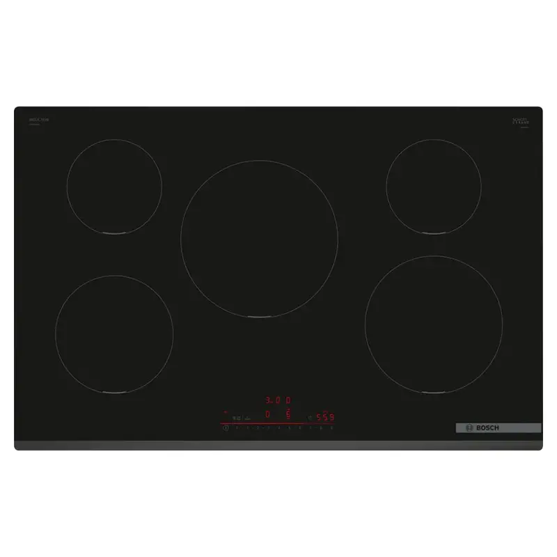Bosch Piv831Hb1E Series 6 80Cm Induction Hob – 5-Zone Black Glass Surface 1