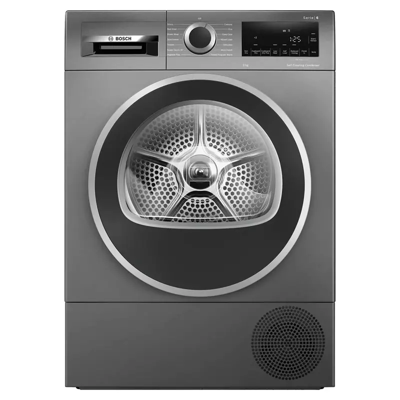 Bosch Wqg245R1Gb Series 6 9 Kg Heat Pump Tumble Dryer – Cast Iron Grey 1