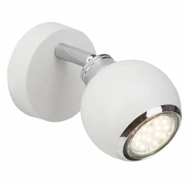 Brilliant Ina Led Wall Spotlight – Single-Head, 3W, White & Chrome | G77710/05 1