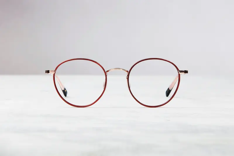 Brussels Eyewear In Burgundy Rose Shade 1
