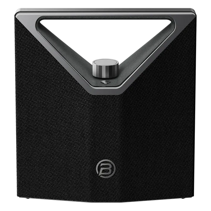 Bugani Brief Plus Portable Bluetooth Speaker – Compact Silver-Trimmed Black Unit | 221093-05 1