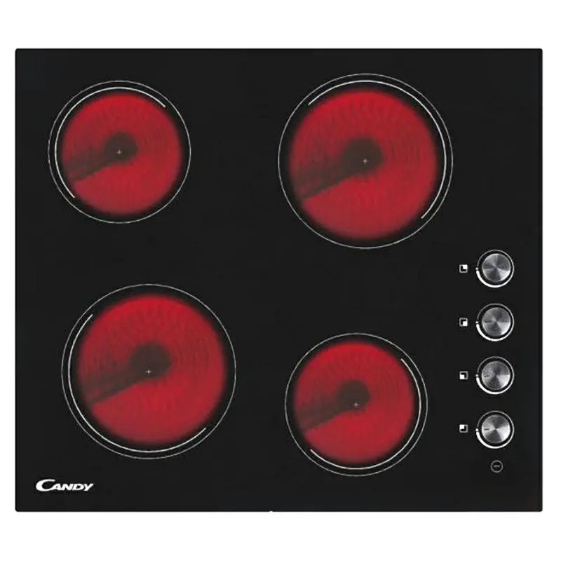 Candy Chk46C 60Cm Vitroceramic 4-Zone Induction-Ready Hotplate – Gloss Black Surface 1
