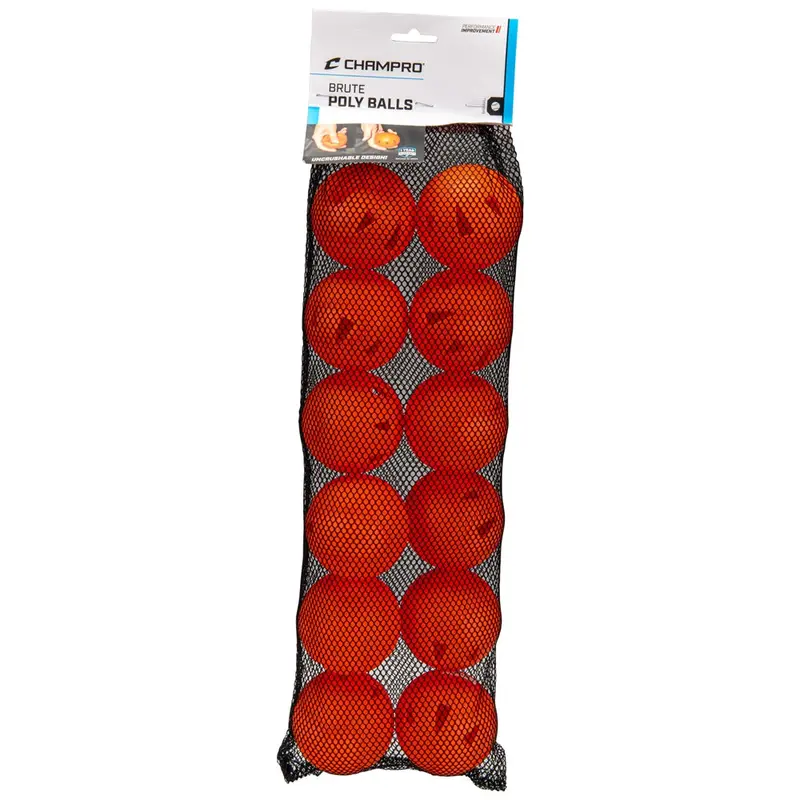 Champro Brute 9-Inch Poly Training Balls — Heavy-Duty, Reduced-Rebound Balls For Mechanics Work 1