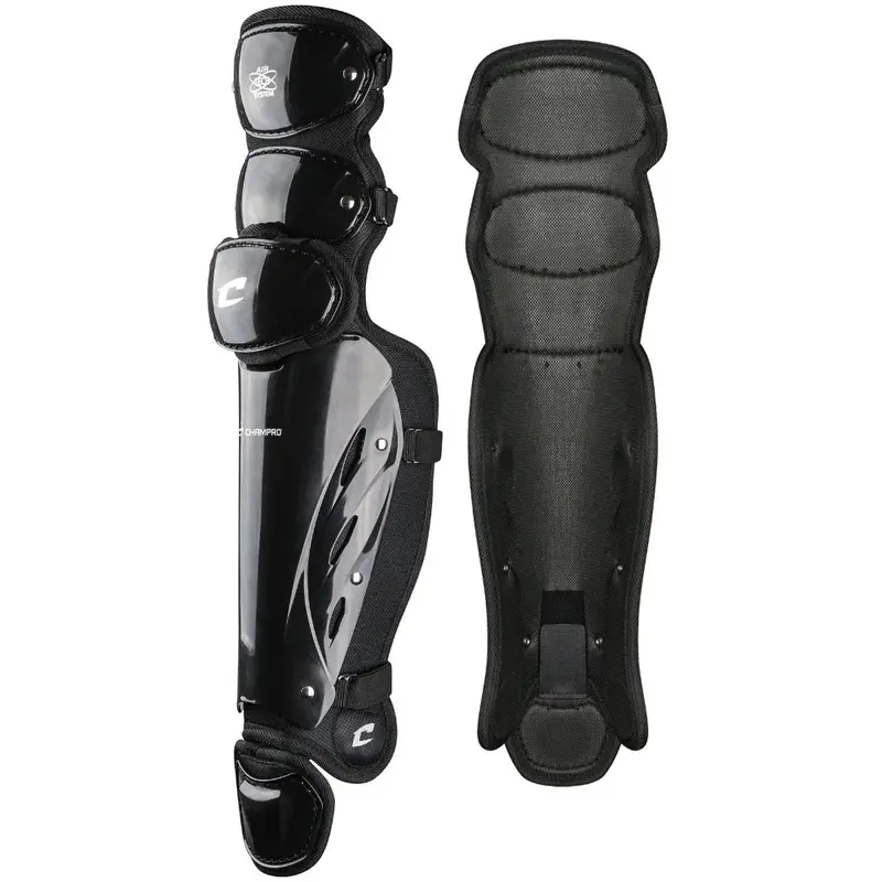 Champro Pro Plus Umpire Leg Guards – Adjustable Straps, Triple-Zone Protection 1