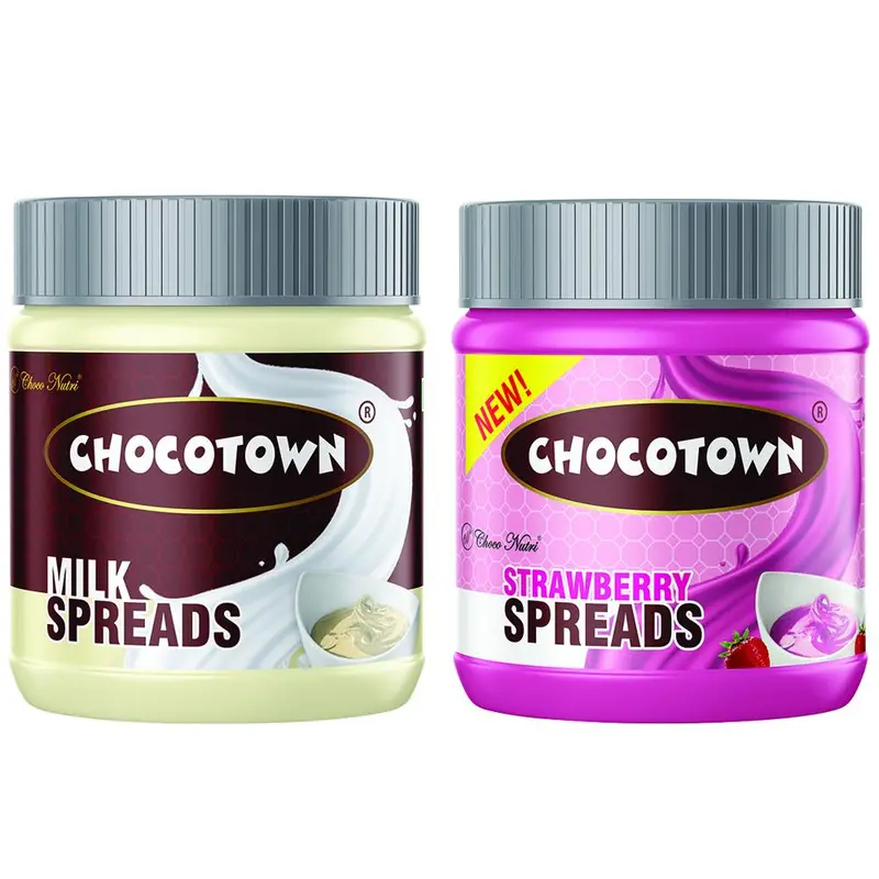 Chocotown Milk & Strawberry Chocolate Spread – 350G Dual-Flavor Jar 1