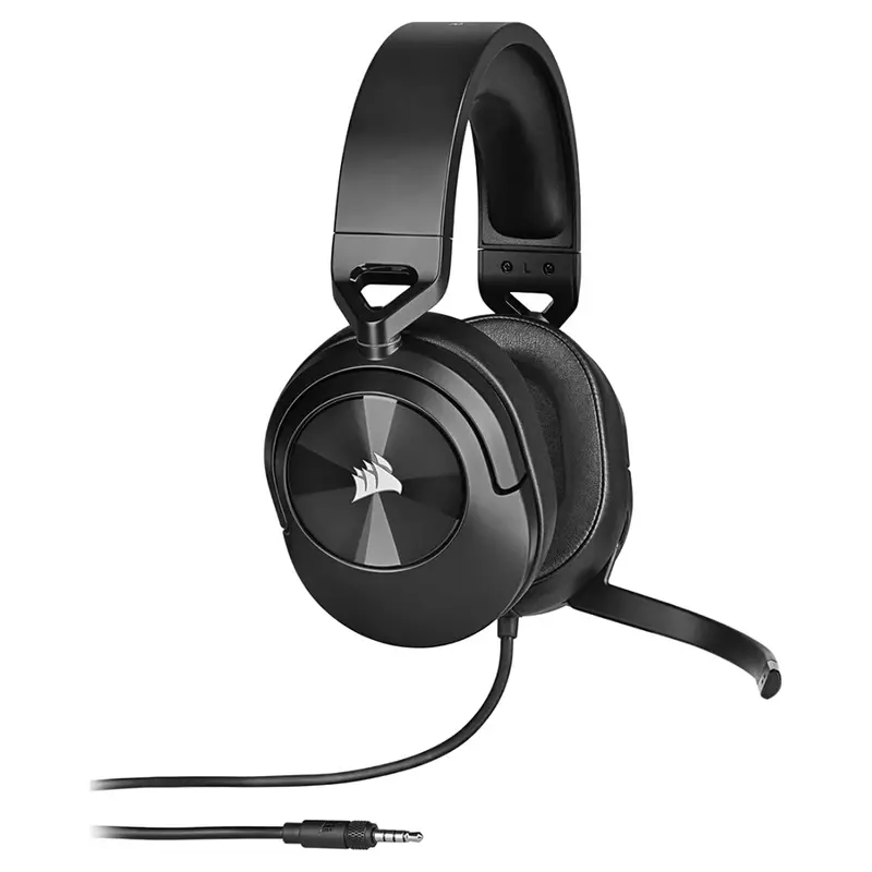 Corsair Hs55 Carbon Wired Gaming Headset – Comfort-Focused Over-Ear Audio For Pc And Console 1